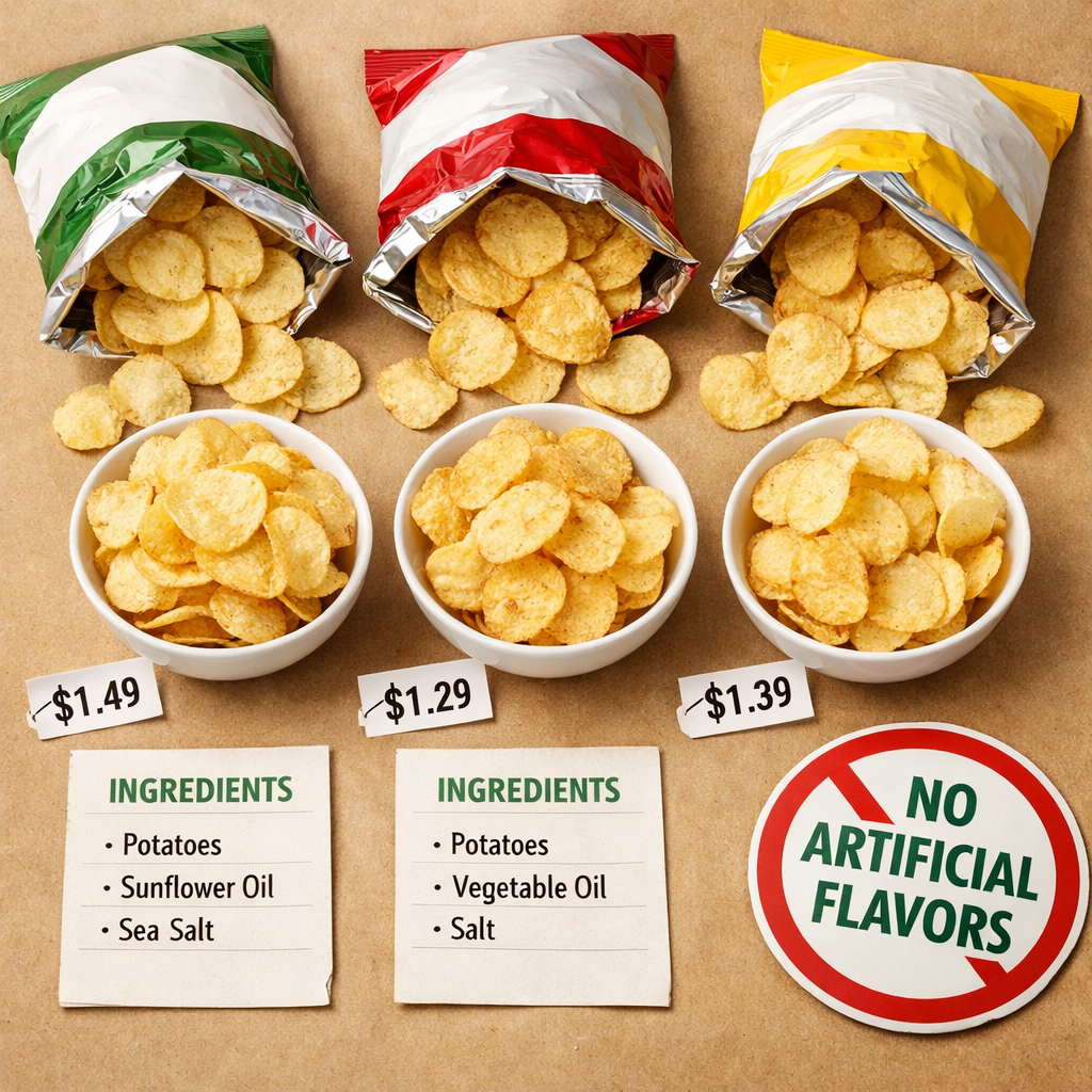 Affordable Potato Chips With Clean Ingredients: No Artificial Flavor Showdown